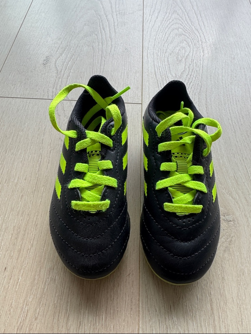 Kids Black and Neon Green Athletic Shoes